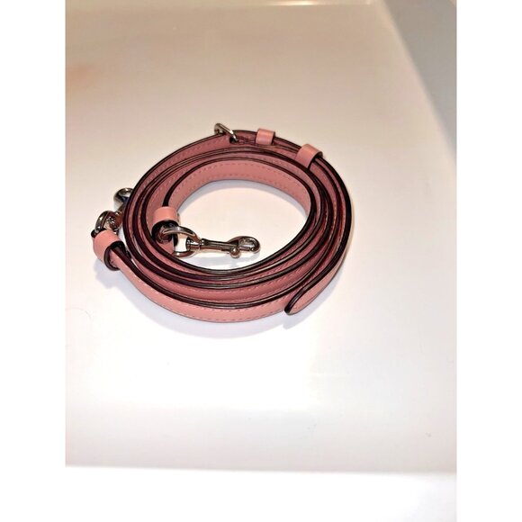COACH Pink Leather Silver Hardware Adjustable Strap Replacement - Picture 1 of 10